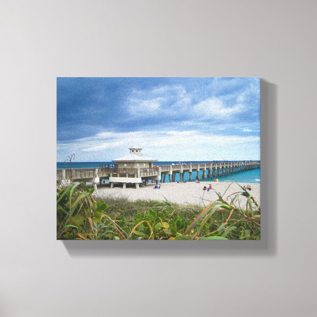 Juno Beach Pier Leinwanddruck (Vorderseite)
