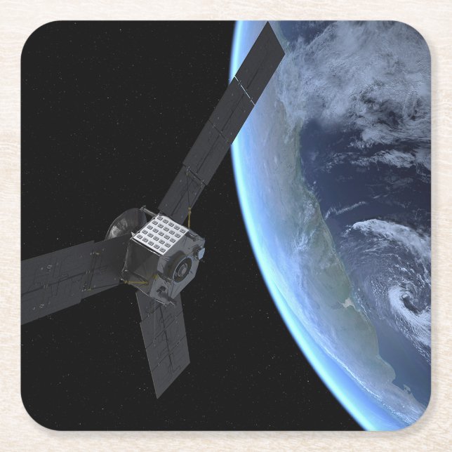 Juno Raumfahrzeug während der Erde Flyby Rechteckiger Pappuntersetzer (Vorderseite)