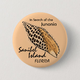Junonia Muschel Sanibel Insel-Spaßknopf Button