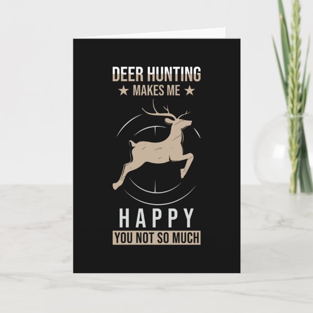 Junter Gift Sprichwort Funny Deer Jagd Karte (Vorderseite)