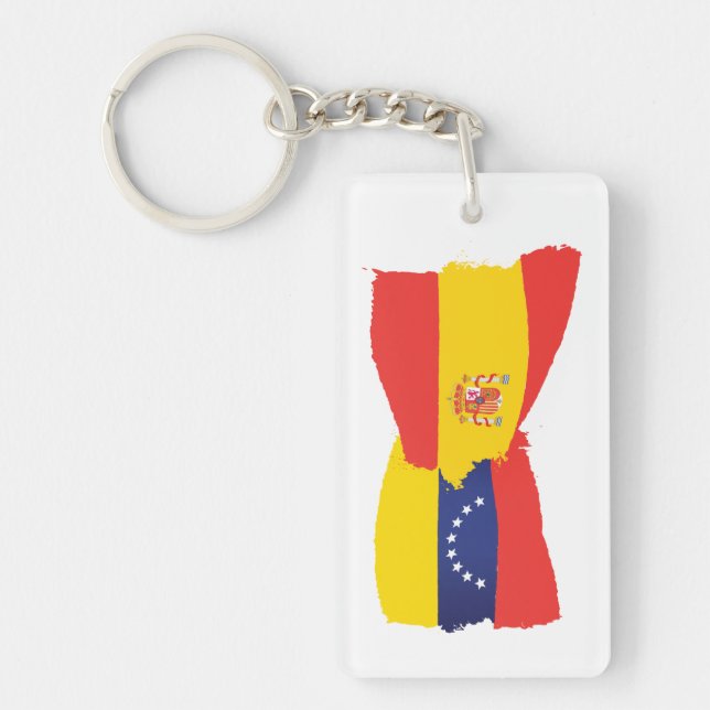 Juntos Venezuela und Spanien Venezuela Spain flag Schlüsselanhänger (Vorderseite)