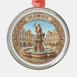 Jupiter-Brunnen, Dolní náměstí, Olomouc Andenken Ornament Aus Metall