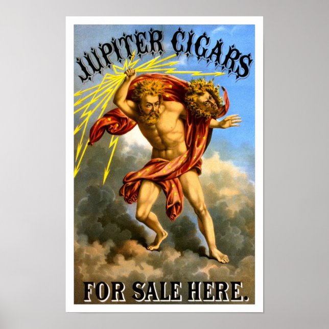 Jupiter Cigars, 1868. Vintage Werbung Poster (Vorne)