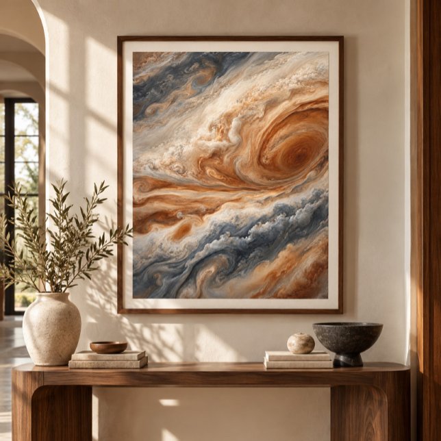 Jupiter Cloud Opera Kunstprint Poster (Styled display of Jupiter Cloud Opera Art Print. Frame, mat and furnishings shown for illustration; select framing options separately.)