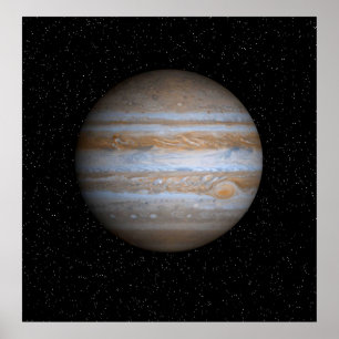 Jupiter dans un champ d'étoiles - Poster redimensi