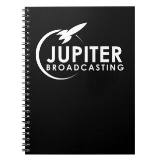 Jupiter, das gewundenes Notizbuch überträgt Notizblock