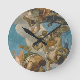 Jupiter, das hinunter die Laster (Öl, schlägt au Runde Wanduhr