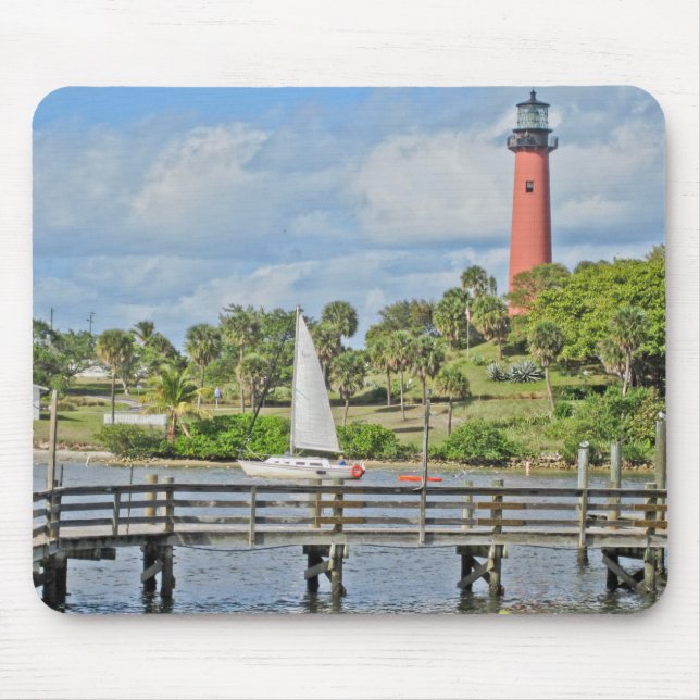 Jupiter-Einlass-Leuchtturm Mousepad (Vorne)