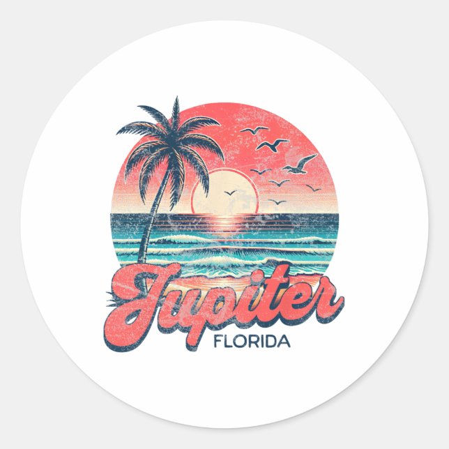Jupiter Florida _1  Runder Aufkleber (Vorderseite)