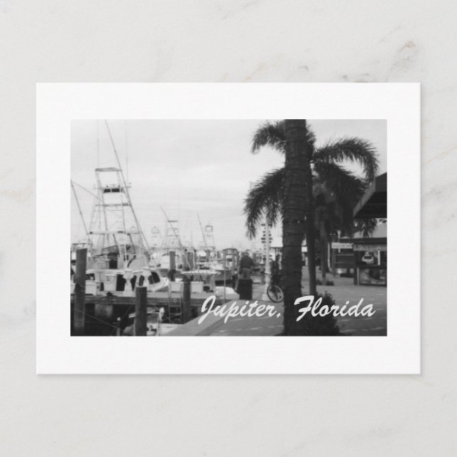 Jupiter, Florida Boat Dock Foto Postkarte (Vorderseite)