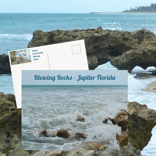 Jupiter Florida Fotografie mit blühenden Rocks Postkarte (Von Creator hochgeladen)