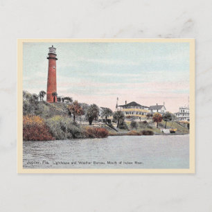Jupiter Florida Leuchtturm vintage Postkarte