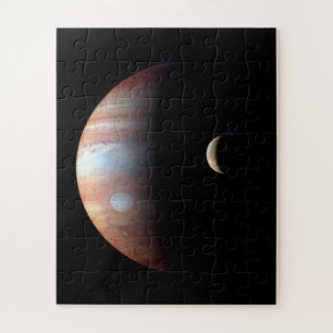 Jupiter Gas Giant Planet & Io Galilean Moon