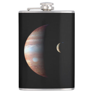 Jupiter Gas Giant Planet & Io Galilean Moon Flachmann