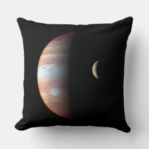 Jupiter Gas Giant Planet & Io Galilean Moon Kissen