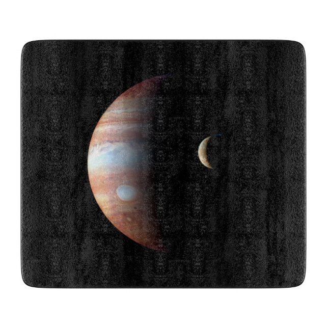 Jupiter Gas Giant Planet & Io Galilean Moon Schneidebrett (Vorderseite)