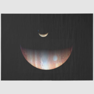 Jupiter Gas Giant Planet & Io Galilean Moon Seidenpapier