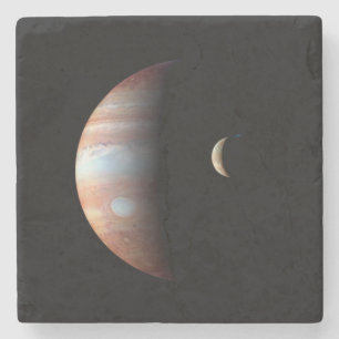 Jupiter Gas Giant Planet & Io Galilean Moon Steinuntersetzer