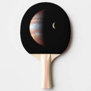 Jupiter Gas Giant Planet & Io Galilean Moon Tischtennis Schläger