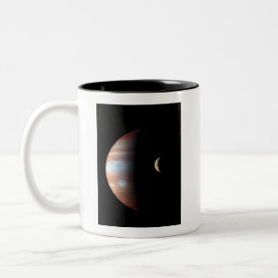 Jupiter Gas Giant Planet & Io Galilean Moon Zweifarbige Tasse