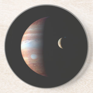 Jupiter Gasriese Planet & Io Galileischer Mond Getränkeuntersetzer