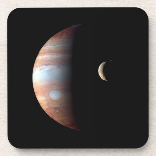 Jupiter Gasriese Planet & Io Galileischer Mond Getränkeuntersetzer