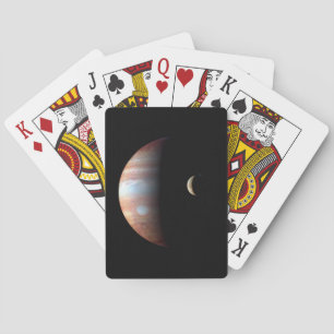 Jupiter Gasriese Planet & Io Galileischer Mond Spielkarten