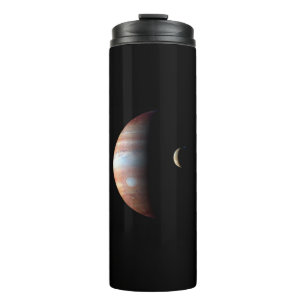 Jupiter Gasriese Planet & Io Galileischer Mond Thermosbecher