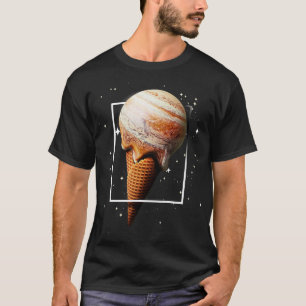 Jupiter Ice Cream Cone Planet Astronomer Astronomi T-Shirt