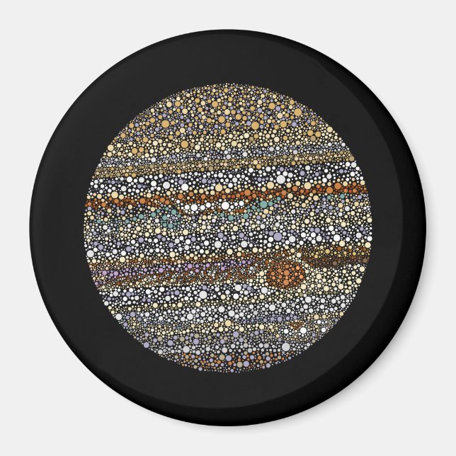 Jupiter in Dots Magnet (Vorne)