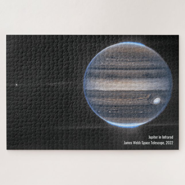 Jupiter in Infrared, James Webb Space Telescope (Horizontal)