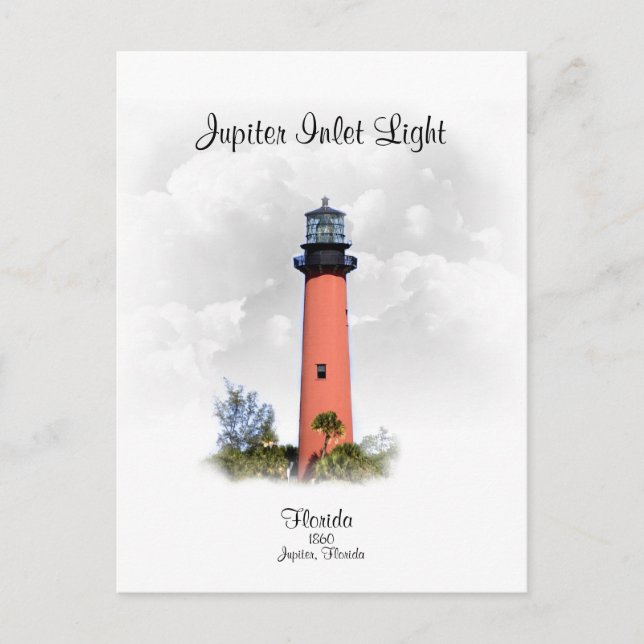 JUPITER INLET LIGHT - Florida Postkarte (Vorderseite)