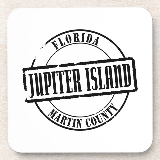 Jupiter-Insel-Titel Getränkeuntersetzer (Vorderseite)