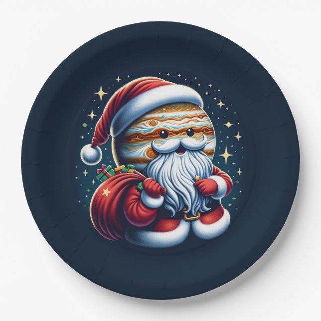 Jupiter Jolly Old St. Nick Santa Claus Astrologie Pappteller (Vorderseite)
