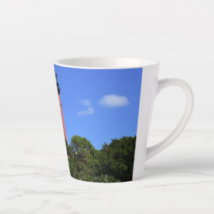 Jupiter Lighthouse-Bild auf einer Kaffeezubereitun Milchtasse