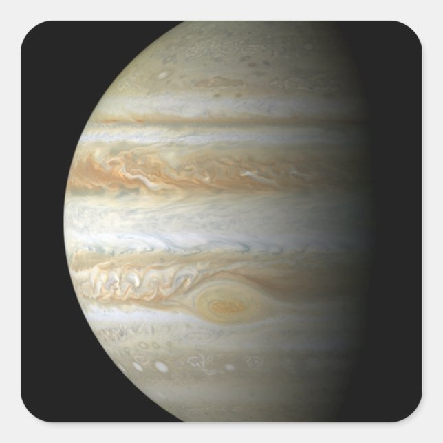 Jupiter mosiac quadratischer aufkleber (Vorderseite)