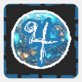 Jupiter Night Quadratischer Aufkleber