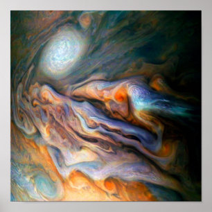 Jupiter Nord-Temperatgürtel wirbeln Wolken Poster