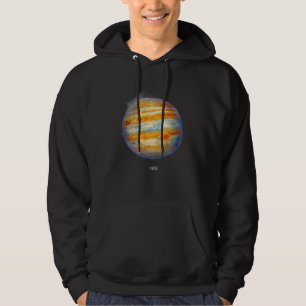 Jupiter Planet Artwork - Cosmic Space Illustration Hoodie