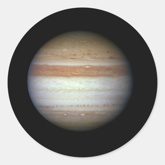 Jupiter Planet NASA Runder Aufkleber (Vorderseite)