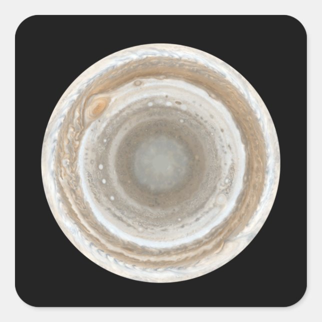 Jupiter Quadratischer Aufkleber (Vorderseite)