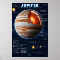Jupiter-Querschnitt-Wissenschafts-Infografik