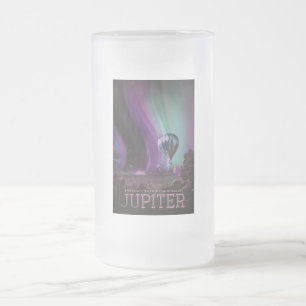 Jupiter Reise mit dem Heißluftballon hoch über die Mattglas Bierglas