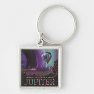 Jupiter Reise mit dem Heißluftballon unter strahle Schlüsselanhänger