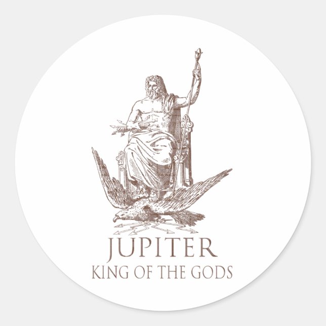 Jupiter Runder Aufkleber (Vorderseite)