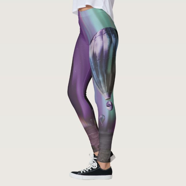 Jupiter Travel by Hot Air Ballon Bighty Auroras Leggings (Links)