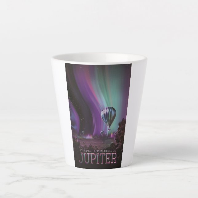 Jupiter Travel by Hot Air Ballon Bighty Auroras Milchtasse (Vorderseite)