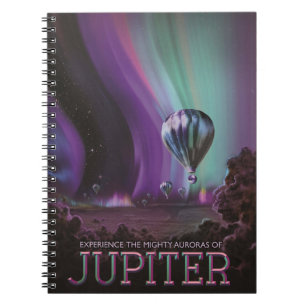 Jupiter Travel by Hot Air Ballon Bighty Auroras Notizblock