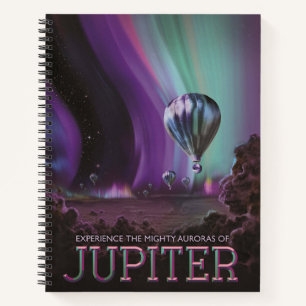 Jupiter Travel by Hot Air Ballon Bighty Auroras Notizbuch