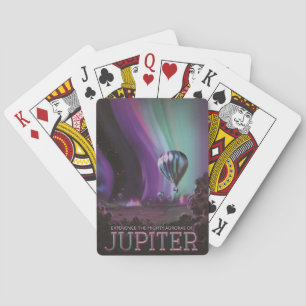 Jupiter Travel by Hot Air Ballon Bighty Auroras Spielkarten